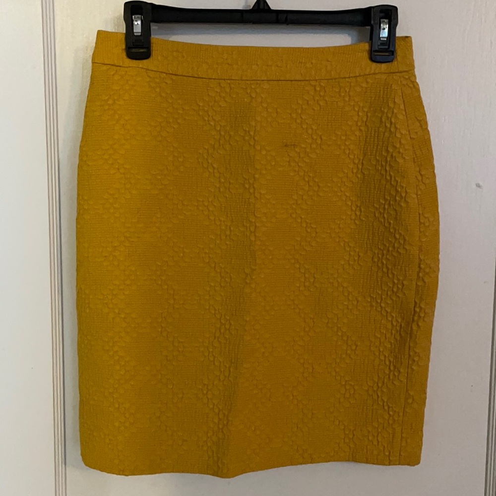 Banana Republic Mustard Yellow Pencil Skirt